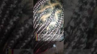 african braidstranças africanas com pouco postiço 2 sacos e meio de postiços [upl. by Refanej874]