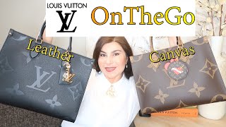 LV OnTheGo MM Comparison Monogram Canvas and Empreinte Leather  OxanaLV [upl. by Annais]