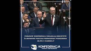 Ślubowanie posłów Konfederacji [upl. by Mccormac]