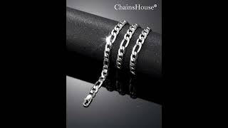 ChainsHouse Stainless Steel Figaro Chains Christmas Gift for Men jewelry chain christmasgifts [upl. by Yenaffit454]