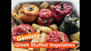 How to make Gemista  Greek Stuffed Vegetables [upl. by Anehsuc258]