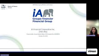 Stock Pitch on iA Financial Corporation Inc TSX IAG [upl. by Encrata]