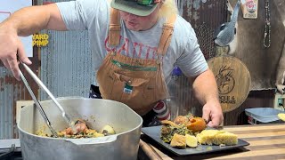 Turnip mustard and collard greens with crackling cornbread [upl. by Doughty]