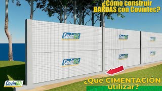 Construcción de BARDAS con PANEL Covintec  ¿Cómo construir con PANEL COVINTEC [upl. by Yetnruoc]