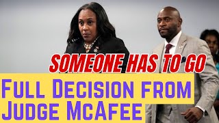 Read the Decision Nathan Wade OUT Fani Willis NOT Disqualified  Judge McAfee Decision [upl. by Olcott]