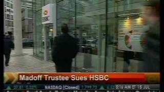 Madoff Trustee Sues HSBC  Bloomberg [upl. by Anilak]