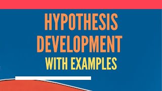 Hypothesis Development Concept Characteristics Null and Alternate Hypotheses with Examples [upl. by Erl]