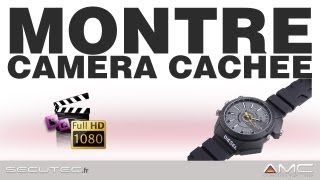 MONTRE FASHION AVEC CAMERA ESPION HD 1080P WATERPROOF VISION NOCTURNE SECUTECFR [upl. by Komara]