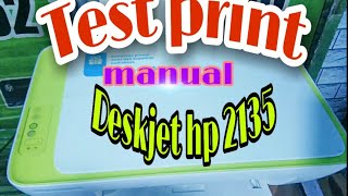 Test print manual hp deskjet 2135 [upl. by Burnaby]