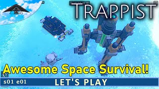 Awesome Space Colony Sim 🚀  Lets Play Trappist s01 e01 [upl. by Shanly37]