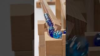 Marble Run☆HABA amp Wave wooden slope amp blue Marbles asmr marblerace [upl. by Circosta]