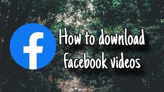 how to download facebook video [upl. by Marybeth]