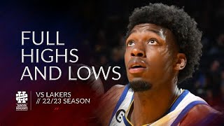 James Wiseman Full Highs and Lows vs Lakers 2223 season [upl. by Enidlarej602]