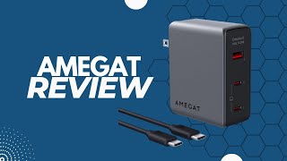 Review AMEGAT 140W USB C Charger PD31 PPS 3Port Fast GaN III Laptop Wall Charger Foldable Plug [upl. by Anitnamaid]