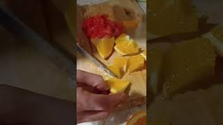 Orange cube cutting for lunchbox viralvideos ytshorts satisfiyng fruit [upl. by Gun774]