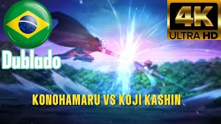 BORUTO DUBLADO🇧🇷 KONOHAMARU VS KOJI KASHIN  BORUTO USA O KARMA PELA PRIMEIRA VEZ  FULL HD 60 FPS [upl. by Tacy760]