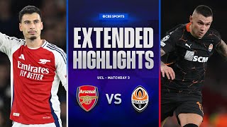 Arsenal vs Shakhtar Donetsk Extended Highlights  UCL League Phase MD 3  CBS Sports Golazo [upl. by Berkley]