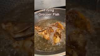 Frying Grouper Fish Well done [upl. by Narba362]