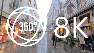 360° VR Tour  8K Walk from Graben at Pestsäule to Hofburg Heldenplatz [upl. by Radmilla]