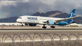 Norse Atlantic Airways Boeing 7879 Dreamliner lands at Las Vegas  GCKWN [upl. by Nebur]