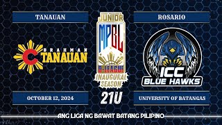 Junior MPBL DLeague Inaugural Season  Tanauan Brahman vs ICC Bluehawks Rosario Batangas [upl. by Sidwohl]