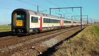 SNCB NMBS AM96 AM70 M4 amp M6 at Jurbise and Ghlin Full HD 03042012 [upl. by Dyrraj]