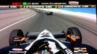 Dan Wheldons onboard camera for the last moment before the fatal accident [upl. by Suzetta]