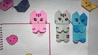 Purrfect Reading Companion DIY Cat Bookmark Adorable amp Easy  DIY Origami Paper Craft [upl. by Eiruam336]