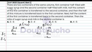 CAT 2024  CAT 2022 Quant Slot 2  Q6 Video Solution  doubtpucho [upl. by Indihar]