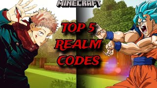 NEW TOP 5 BEST REALM CODES FOR MINECRAFT BEDROCK EDITION [upl. by Krawczyk]