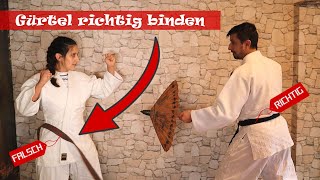 JuJutsu Gürtel richtig binden Gi mit Gürtel richtig binden [upl. by Phalan]