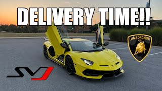 TAKING DELIVERY OF A LAMBORGHINI AVENTADOR SVJ [upl. by Schwerin]