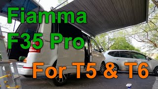 T5 T6 Fiamma F35 Pro Awning install amp review  VW [upl. by Lyrem]