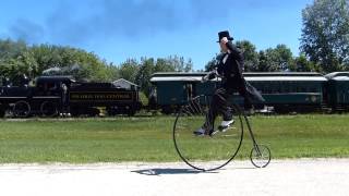 Prairie Dog Central and a penny farthing bicycle [upl. by Akeylah]