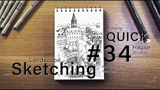 Quick SKETCHING № 34 I Sketchbook [upl. by Ppilihp]