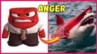 INSIDE OUT 2 Animation Movie Characters AS Animals  Joy Anxiety Anger [upl. by Nylekoorb]