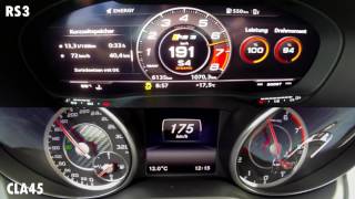 RS3 400HP Sedan vs CLA 45 AMG [upl. by Janetta]