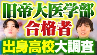 旧帝大医学部合格者の出身高校大調査 [upl. by Aitetel]