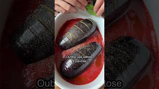 Recette  aubergine gratinée façon hasselback dragqueen recipe recettefacile auberginen gratin [upl. by Aneloj]