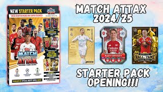 FIRST LOOK Topps Match Attax 202425 Starter Pack [upl. by Ahsoyem]