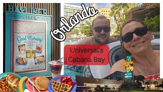 Cabana Bay Bayliner Diner Breakfast  Cabana Bay Pool Day  Orlando Day 1 [upl. by Norry]