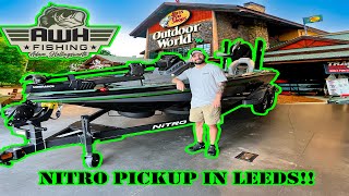 AWH Fishing Picking up my new Custom Built Nitro Z21 Pro Bass Boat [upl. by Samella276]