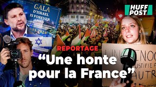 À Paris le « gala de la honte » pour Israël mobilise des milliers de contremanifestants [upl. by Stokes332]