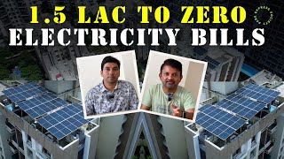 Rs15 Lakhs to Zero Electricity Bills  78 KW Solar Power System  Park Express Society Pune [upl. by Ahsitak62]