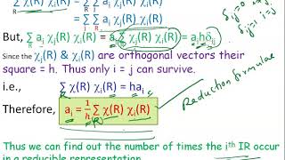 Group Theory6 Reduction of Reducible Representation in to Irreducible Rep [upl. by Ahsem371]