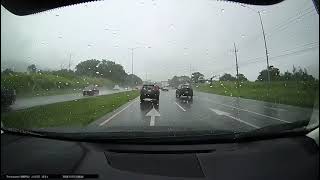 Accident during heavy rain in San José Costa Rica [upl. by Oiruam]