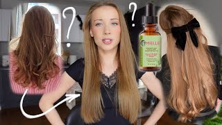 MY HAIR GROWTH STORY  DOES MIELLE ROSEMARY HAIR OIL ACTUALLY WORK [upl. by Hanfurd442]