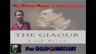 The Giaour Poem Analysis EnglishCocktail anujithsasidharan ForUG PG NET SET [upl. by Akeinahs]