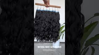 Natural wave tape ins hair [upl. by Norm]