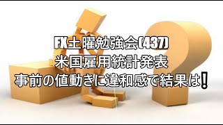 FX土曜勉強会437米国雇用統計発表 事前の値動きに違和感で結果は❕ [upl. by Znerol706]